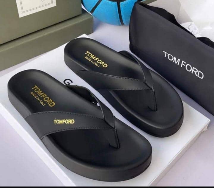 Tom Ford Style Men's Leather Slippers